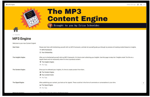 Erica Schneider – The MP3 Content Engine