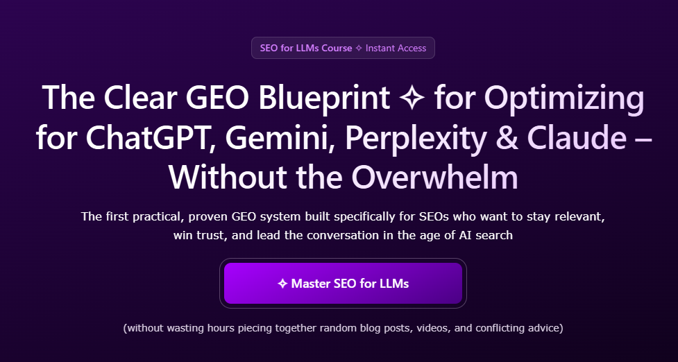Kristina Azarenko – SEO For LLMs The GEO Blueprint